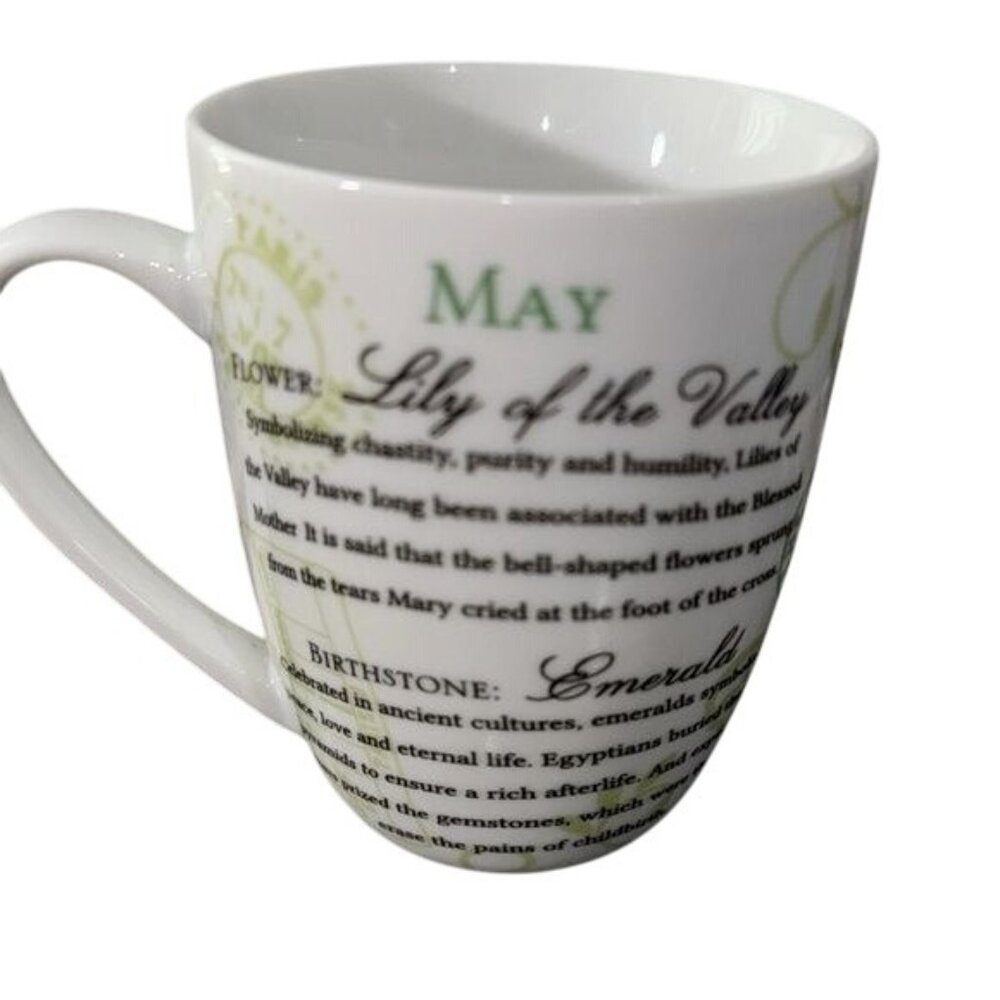 May Lily Of The Valley Birthstone Emerald Ceramic Mug By Giftcraft